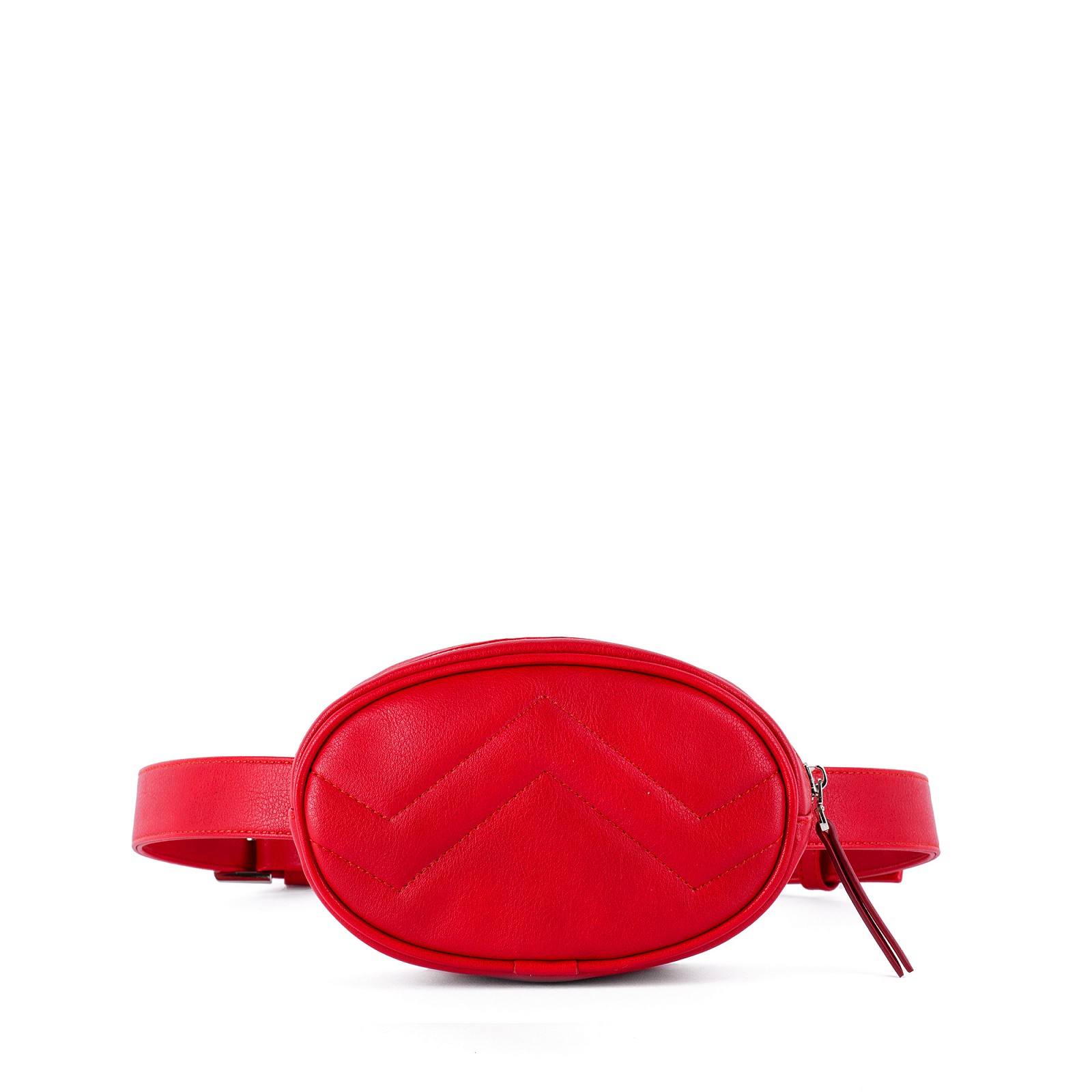 Маленькая красная женская сумка на пояс / через плечо Грифон 674