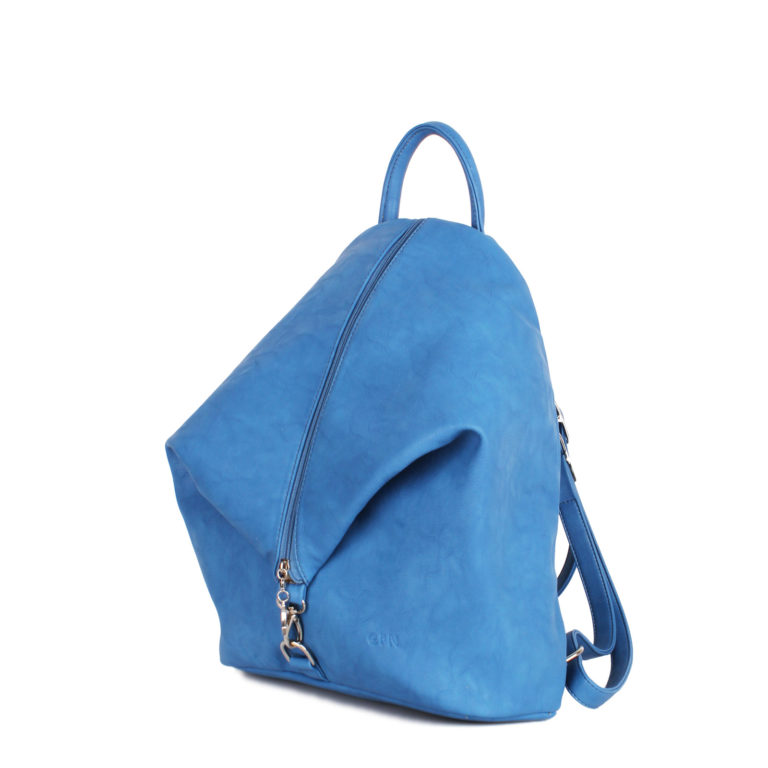 Небольшой женский городской рюкзак Грифон насыщенного голубого цвета, артикул 15С565