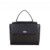 Небольшая женская сумка-портфель повседневная Грифон черный / синий, артикул 617