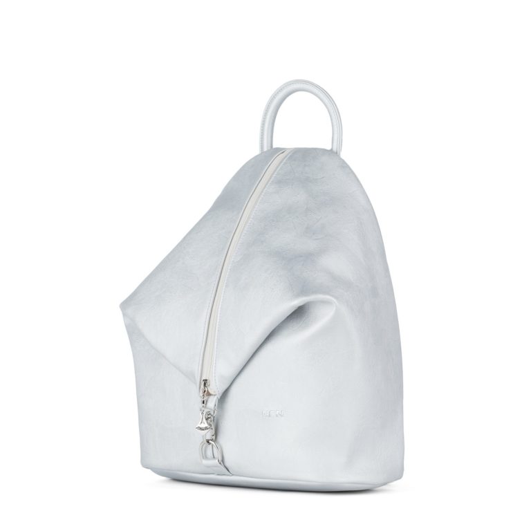 Небольшой женский городской рюкзак Грифон серебряного цвета, артикул 15С565