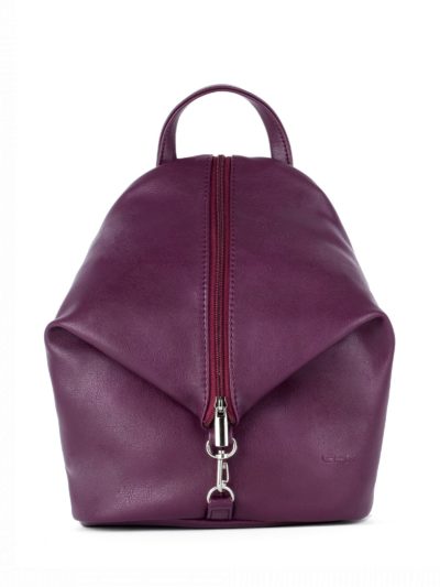 Небольшой женский городской рюкзак Грифон насыщенного бордового цвета, артикул 653