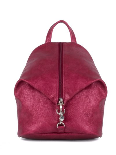 Небольшой женский городской рюкзак Грифон блестящего малиногово цвета, артикул 653