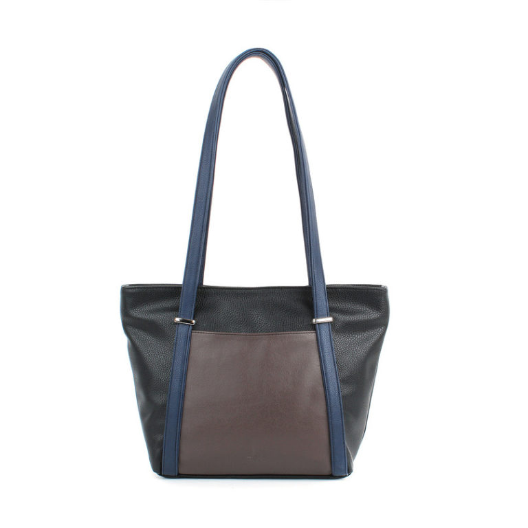 Женская сумка-шоппер Грифон черный / синий / коричневый, артикул 631