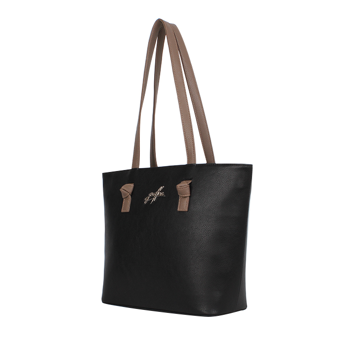 Женская сумка-шоппер Грифон черная, артикул 15С599