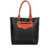 Женская сумка-шоппер Грифон черно-коричневого цвета, артикул 14С544